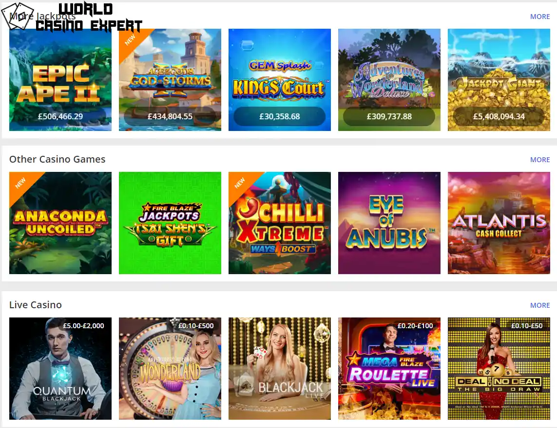 Gama de jocuri în Casino Online Jackpot.com | World Casino Expert Romania