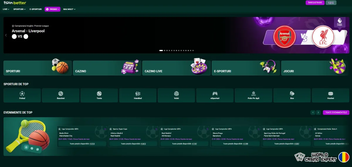 Recenzie de Online Casino SpinBetter