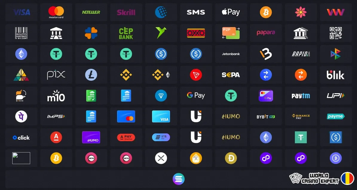 Opțiuni de plată la cazinoul Vavada