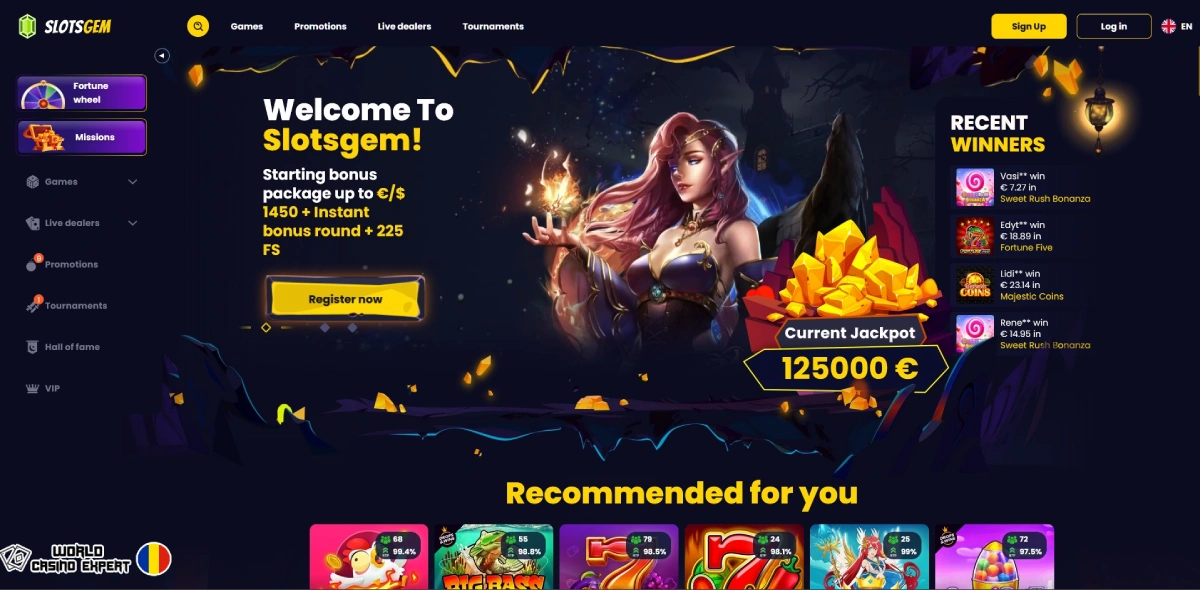 Recenzie a cazinoului online SlotsGem