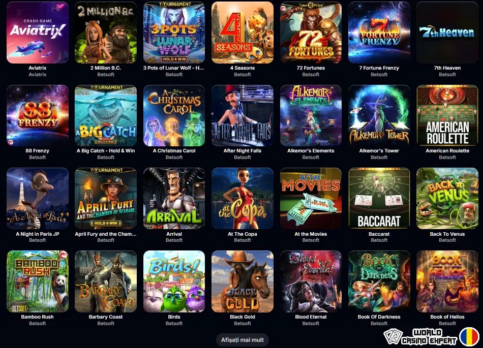 Selecția de jocuri la Yep.Casino Online