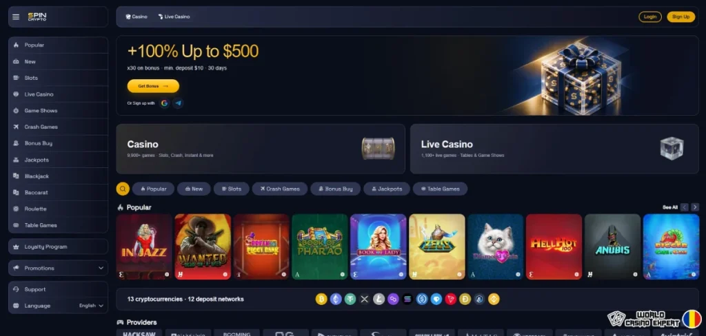 SpinCrypto Casino: analiză detaliată privind plățile și regulile de joc