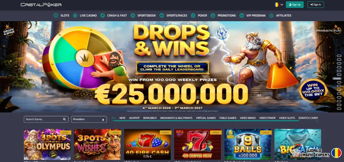CristalPoker Casino România – Recenzie, bonusuri și informații utile