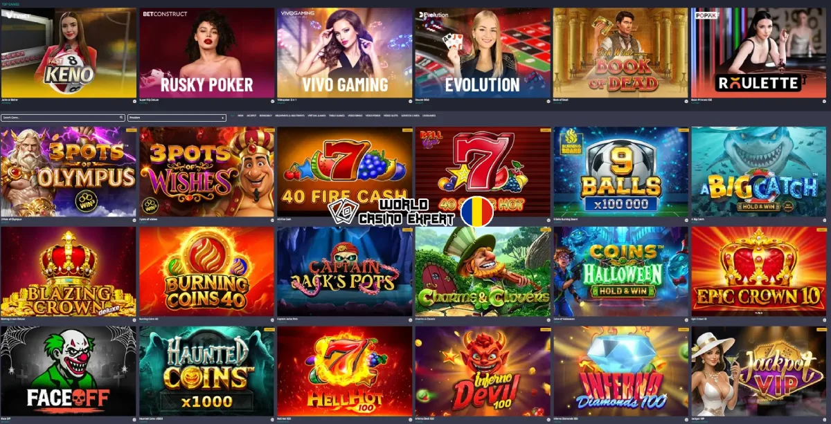 Jocuri disponibile la CristalPoker